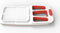 Theomatik multifunctioneel bord - Eten hulpmiddel - Anti-slip vakjes - Rood/wit
