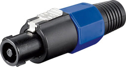 Goobay PA Luidspreker Plug - PA Connector (m) - met schroefverbinding en knikbescherming - 4-polig - Zwart