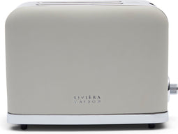 Riviera Maison RM Classic Toaster - Broodrooster retro met verschillende standen - Beige - Roestvrij Staal