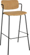 Mica Decorations Nanet Barkruk - H91 cm - Velvet - Lichtbruin
