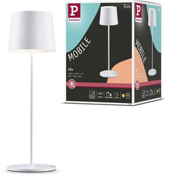 Paulmann Gilo - Acculamp IP44 dimbaar 2700K - Wit mat
