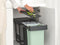 Brabantia Sort & Go Inbouw Prullenbak - 2 x 15 liter - Uittrekbaar - Jade Green en Dark Grey (2 stuks)