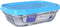 Rechthoekige lunchbox met deksel Duralex Freshbox Blauw 400 ml