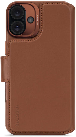 Decoded - Leather Detachable Wallet - iPhone 16 - MagSafe Compatibel - Zwart