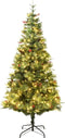 vidaXL - Kerstboom - met - LED - en - dennenappels - 195 - cm - PVC - en - PE - groen
