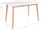 House Nordic Vojens Eettafel - Wit Blad - Houten Poten - 120x70x75 cm - Thuiswerkbureau