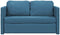 vidaXL - Slaapbank - vloermodel - 2-in-1 - 122x204x55 - cm - fluweel - blauw