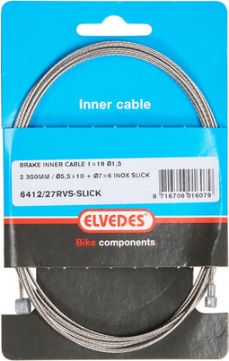 Rem binnenkabel Elvedes 2350mm RVS slick Ø1,5mm V-nippel en T-nippel (op kaart)