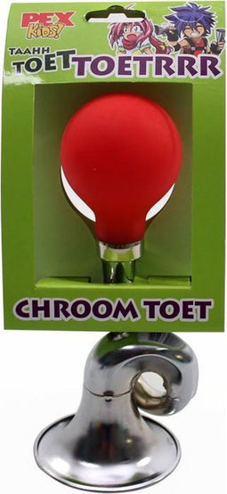 PexKids kindertoeter posthoorn - rood / zilver