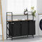 vidaXL - Wasmand - 3 - vakken - met - planken - sonoma - eikenkleurig