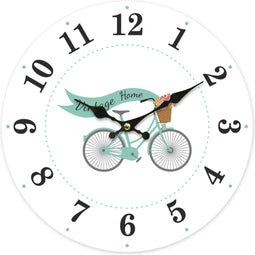 Muurklok Versa Fiets Hout 4 x 30 x 30 cm