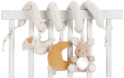 Little Dutch - Activiteitenspiraal Newborn Naturals - Zachte structuren en rammelende details - Beige