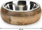 Designed by Lotte Mandira - Hondenvoerbak - Hout + RVS bakje - 21 cm