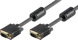 Ewent EW-110102-020-N-P, 1,8 m, VGA (D-Sub), VGA (D-Sub), Mannelijk, Mannelijk, Zwart