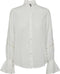 PIECES PCANNA LS SHIRT D2D QX - Dames Blouse - Katoen met Linnen - Maat 52