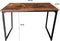 Bureau Stoer - laptoptafel - computertafel - zwart metaal vintage bruin