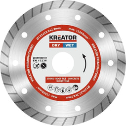 Kreator KRT083101 - Diamantschijf Ø125MM - Turbo voor steen en beton (1 stuk)
