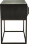 PTMD Kast Lixly Zwart Wood Iron Frame Bedside