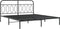 vidaXL - Bedframe - met - hoofdbord - metaal - zwart - 180x200 - cm