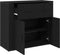 vidaXL - Dressoir - Zwart - Eiken - 80x33x70 - cm - Bewerkt - Hout