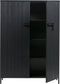 WOOOD Bruut Kast 2-Deurs - Geborsteld Grenen - Zwart - 140,5x100x41,5