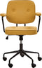 PAWNEE - Bureaustoel - Geel - Kunstleer