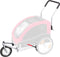 Trixie Jogger Ombouwset - Hondenfietskar tot Wandelwagen - Zwenkwiel 360° - Rood