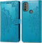 iMoshion Hoesje Geschikt voor Motorola Moto E40 / Moto E30 Hoesje Met Pasjeshouder - iMoshion Mandala Bookcase - Turquoise