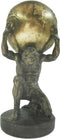 Decoratieve figuren DKD Home Decor Atlas Gouden Hars Mannen Lichtgrijs Modern (15 x 14 x 28 cm)