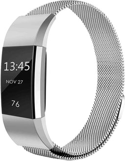iMoshion Bandje Geschikt voor Fitbit Charge 2 Maat S - iMoshion Milanees magnetische band - Zilver