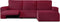 Hoes voor chaise longue met korte armleuning rechts Eysa JAZ Bordeaux 120 x 120 x 360 cm