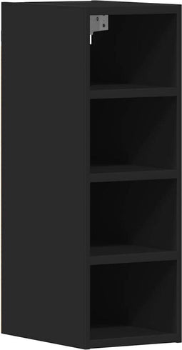 vidaXL - Hangkast - Riga - 20x29,5x60 - cm - bewerkt - hout - zwart