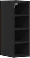 vidaXL - Hangkast - Riga - 20x29,5x60 - cm - bewerkt - hout - zwart