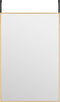vidaXL - Deurspiegel - 40x60 - cm - glas - en - aluminium - goudkleurig