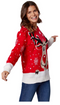 DressForFun Rudi Rendier - Kersttrui XXL - Gebreid met 3D-pompon - Rood