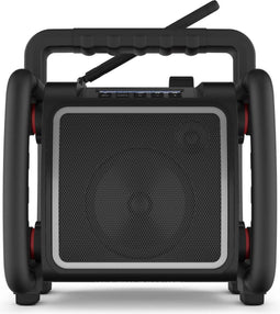 PerfectPro bouwradio Teambox, DAB+ en Bluetooth, AUX en USB-ingang, interne accu, schokbestendig, inclusief adapter en Lithium-accu, IP65, TBX2