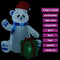 vidaXL - Kerstfiguur - ijsbeer - opblaasbaar - LED - binnen - en - buiten - 1,8 - m