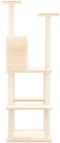 vidaXL - Kattenmeubel - met - sisal - krabpalen - 144,5 - cm - donkergrijs