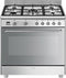 SMEG CG90X2 - Gasfornuis - 5 branders 1000-4000 watt - Roestvrijstaal