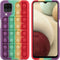 iMoshion Hoesje Geschikt voor Samsung Galaxy A12 Hoesje Siliconen - iMoshion Pop It Fidget Toy - Pop It hoesje - Rainbow