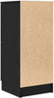 vidaXL - Zwarte - Eiken - Dressoir - - - 30x30x70 - cm, - Gemaakt - van - Engineered - Hout