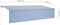 vidaXL - Luifel - automatisch - uittrekbaar - met - rolgordijn - 6x3 - m - blauw - wit
