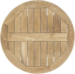 Teak tafelbladen - Tafelblad rond 60 cm - 3 cm dik - onbehandeld teak