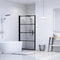 vidaXL - Douchedeur - 91x195 - cm - gehard - glas - zwart