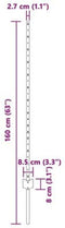 vidaXL - Hekpalen - 22 - stuks - U-vorm - Grijs - 120 - cm - Staal