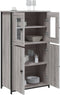 vidaXL - Hoge - kast - 62x32x106,5 - cm - bewerkt - hout - grijs - sonoma