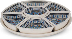 Safaary - Marokkaanse Tapas Rond Set 8-delig Blauw Ø 30 x 5cm