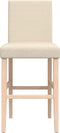 vidaXL - Barstoelen - 2 - st - massief - rubberhout - en - stof