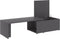 vidaXL - Salontafel - 150x50x35 - cm - bewerkt - hout - grijs