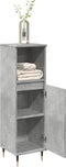 vidaXL - Badkamerkast - 30x30x100 - cm - bewerkt - hout - betongrijs